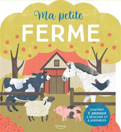 Livre cartonné avec figurines d'animaux